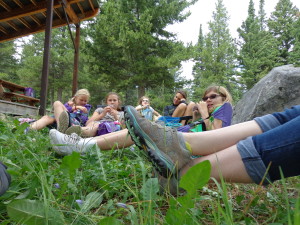 Hangin at the trail shelter